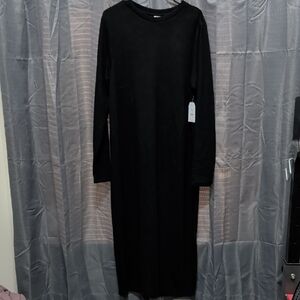 Time and Tru Elegant Black Long Sleeve Dress